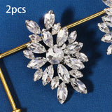 Maxbell Wedding Bridal Rhinestone Crystal Shoe Clips Buckle Removable Sandals Decor