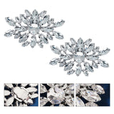 Maxbell Wedding Bridal Rhinestone Crystal Shoe Clips Buckle Removable Sandals Decor