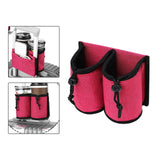 Maxbell Luggage Travel Cup Holder Bottle Holder Beverages Drink Caddy Pouch Men Women red