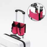 Maxbell Luggage Travel Cup Holder Bottle Holder Beverages Drink Caddy Pouch Men Women red