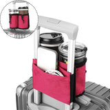 Maxbell Luggage Travel Cup Holder Bottle Holder Beverages Drink Caddy Pouch Men Women red