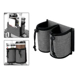 Maxbell Luggage Travel Cup Holder Bottle Holder Beverages Drink Caddy Pouch Men Women gray