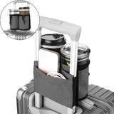 Maxbell Luggage Travel Cup Holder Bottle Holder Beverages Drink Caddy Pouch Men Women gray
