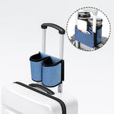 Maxbell Luggage Travel Cup Holder Bottle Holder Beverages Drink Caddy Pouch Men Women blue