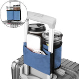 Maxbell Luggage Travel Cup Holder Bottle Holder Beverages Drink Caddy Pouch Men Women blue