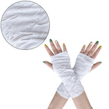 Maxbell Gothic Fingerless Long Gloves for Women Halloween Gloves Ripped Gloves