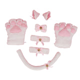 Maxbell Cat Costume Kitten Cosplay Tail Toys Halloween Birthday Fancy Dress White