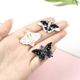 Maxbell 3 Pieces Butterfly Moth Enamel Pins Set Decoration DIY Steampunk for Jackets