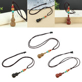Maxbell Gourd Pendant Necklace Decor Ornament Adjustable Long Necklaces for Unisex Natural