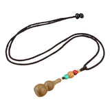 Maxbell Gourd Pendant Necklace Decor Ornament Adjustable Long Necklaces for Unisex Natural