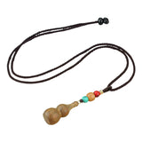 Maxbell Gourd Pendant Necklace Decor Ornament Adjustable Long Necklaces for Unisex Natural