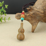 Maxbell Gourd Pendant Necklace Decor Ornament Adjustable Long Necklaces for Unisex Natural