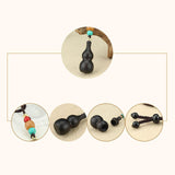 Maxbell Gourd Pendant Necklace Decor Ornament Adjustable Long Necklaces for Unisex Black
