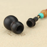 Maxbell Gourd Pendant Necklace Decor Ornament Adjustable Long Necklaces for Unisex Black