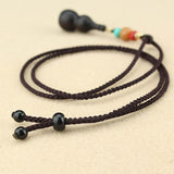 Maxbell Gourd Pendant Necklace Decor Ornament Adjustable Long Necklaces for Unisex Black