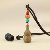 Maxbell Gourd Pendant Necklace Decor Ornament Adjustable Long Necklaces for Unisex Black