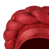 Maxbell African Turban Muslim Headscarf Headwear Hair Cover Twisted Head Turbans red