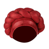 Maxbell African Turban Muslim Headscarf Headwear Hair Cover Twisted Head Turbans red