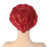 Maxbell African Turban Muslim Headscarf Headwear Hair Cover Twisted Head Turbans red
