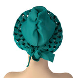 Maxbell African Turban Women Sequin Headwear Head Scarf Hair Cover Girls Headwrap Blue