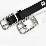 Maxbell Punk Waist Belt Casual Single Eyelet Waistband Women Belt for Party White