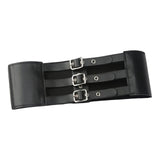 Maxbell Elastic Wide Waist Belt PU Waistband Vintage Style Cosplay Club Dresses