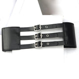 Maxbell Elastic Wide Waist Belt PU Waistband Vintage Style Cosplay Club Dresses