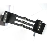 Maxbell Elastic Wide Waist Belt PU Waistband Vintage Style Cosplay Club Dresses
