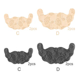 Maxbell Disposable Chest Stickers Backless U Shape Lace Nipple Covers for Daily Wear Khaki C