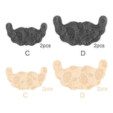 Maxbell Disposable Chest Stickers Backless U Shape Lace Nipple Covers for Daily Wear Khaki C