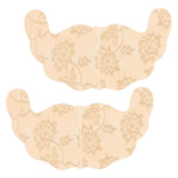 Maxbell Disposable Chest Stickers Backless U Shape Lace Nipple Covers for Daily Wear Khaki C