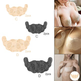 Maxbell Disposable Chest Stickers Backless U Shape Lace Nipple Covers for Daily Wear Khaki C