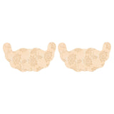 Maxbell Disposable Chest Stickers Backless U Shape Lace Nipple Covers for Daily Wear Khaki C