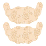 Maxbell Disposable Chest Stickers Backless U Shape Lace Nipple Covers for Daily Wear Khaki C