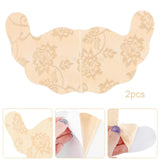 Maxbell Disposable Chest Stickers Backless U Shape Lace Nipple Covers for Daily Wear Khaki C