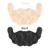 Maxbell Disposable Chest Stickers Backless U Shape Lace Nipple Covers for Daily Wear Black D