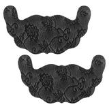Maxbell Disposable Chest Stickers Backless U Shape Lace Nipple Covers for Daily Wear Black D