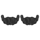 Maxbell Disposable Chest Stickers Backless U Shape Lace Nipple Covers for Daily Wear Black D
