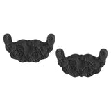 Maxbell Disposable Chest Stickers Backless U Shape Lace Nipple Covers for Daily Wear Black D