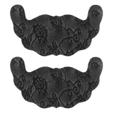 Maxbell Disposable Chest Stickers Backless U Shape Lace Nipple Covers for Daily Wear Black D