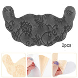 Maxbell Disposable Chest Stickers Backless U Shape Lace Nipple Covers for Daily Wear Black D