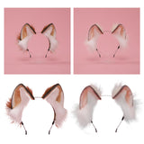 Maxbell Animal Ears Headband Furry Fox Ears Costume Dressing up for Lolita Cosplay Brown