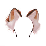 Maxbell Animal Ears Headband Furry Fox Ears Costume Dressing up for Lolita Cosplay Brown