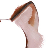 Maxbell Animal Ears Headband Furry Fox Ears Costume Dressing up for Lolita Cosplay Brown