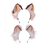 Maxbell Animal Ears Headband Furry Fox Ears Costume Dressing up for Lolita Cosplay Brown