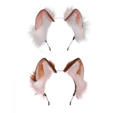 Maxbell Animal Ears Headband Furry Fox Ears Costume Dressing up for Lolita Cosplay Brown
