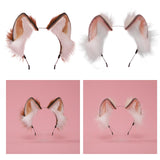 Maxbell Animal Ears Headband Furry Fox Ears Costume Dressing up for Lolita Cosplay Brown