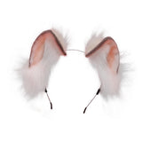 Maxbell Animal Ears Headband Furry Fox Ears Costume Dressing up for Lolita Cosplay Creamy White