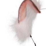 Maxbell Animal Ears Headband Furry Fox Ears Costume Dressing up for Lolita Cosplay Creamy White