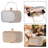 Maxbell Elegant Clutch Purse Handbag Women Evening Bag for Gift Cosmetic Party Gold